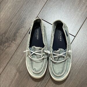 Sperry Light Gray Boat Shoes